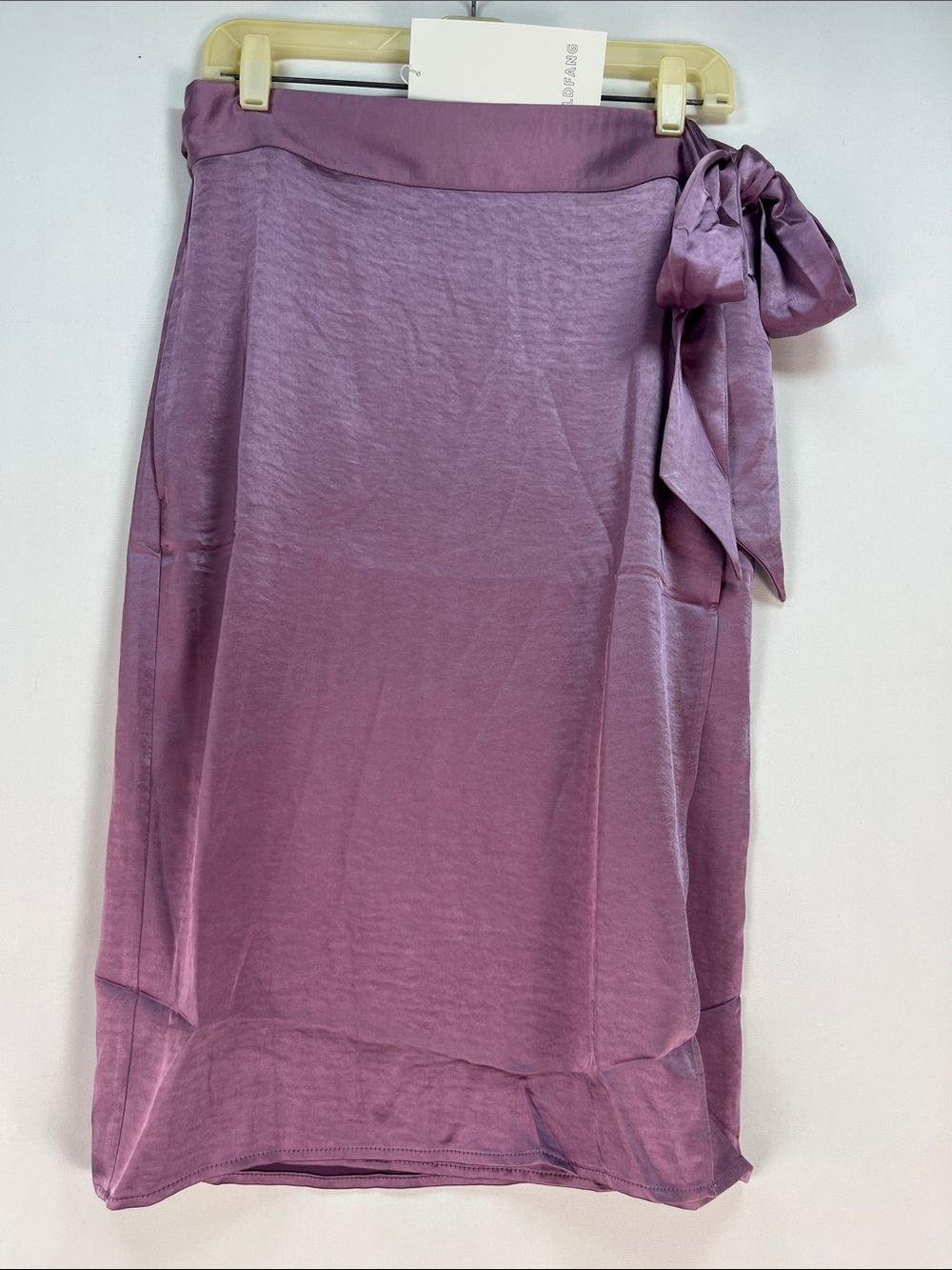 Wildfang The Empower Satin Wrap Skirt - Mauve Midi NWT
